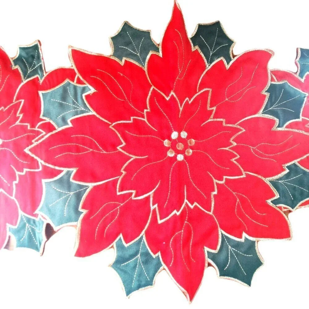 Unbranded Poinsettia & Holly 31